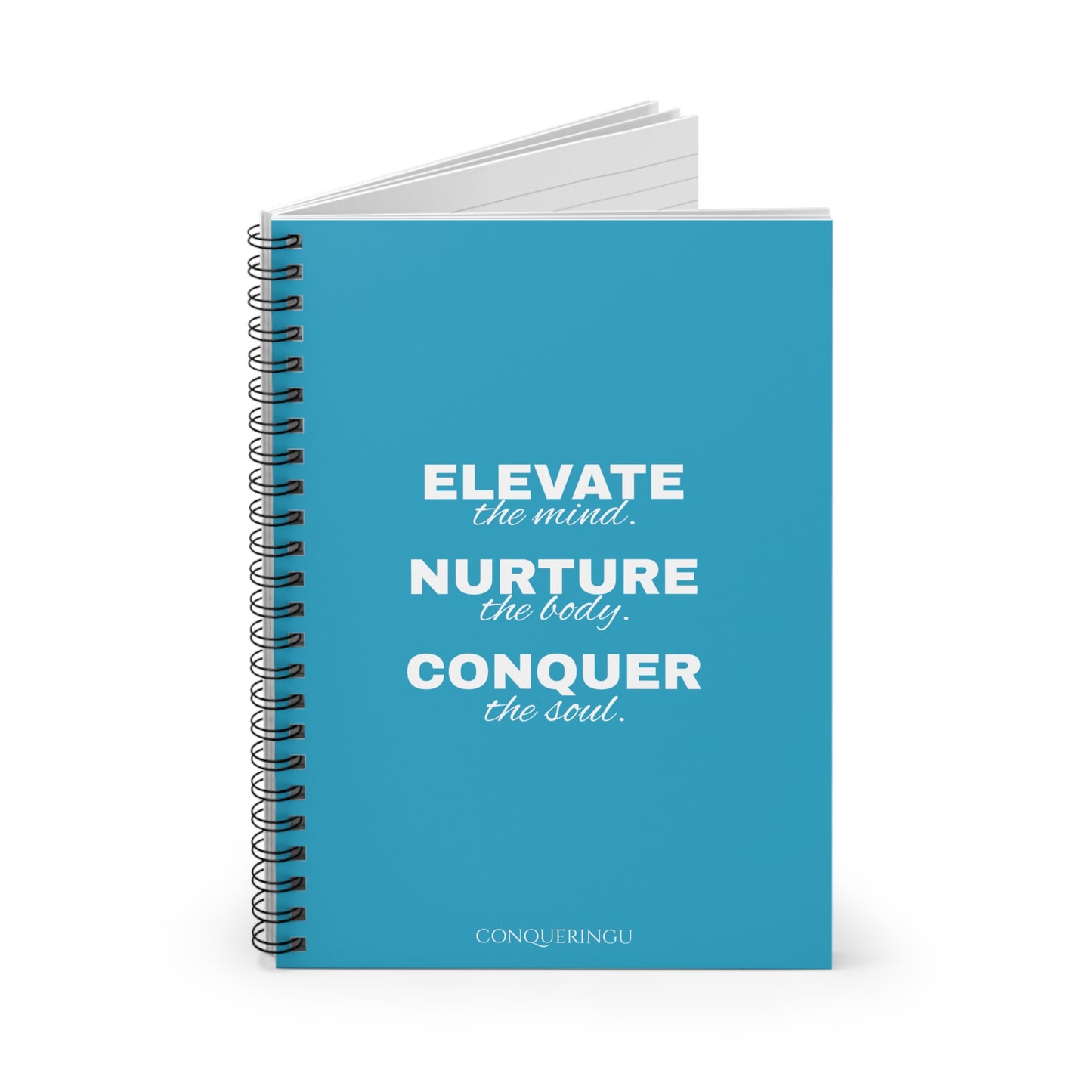 Empower. Nurture. Conquer Turquoise Spiral Notebook - Ruled Line