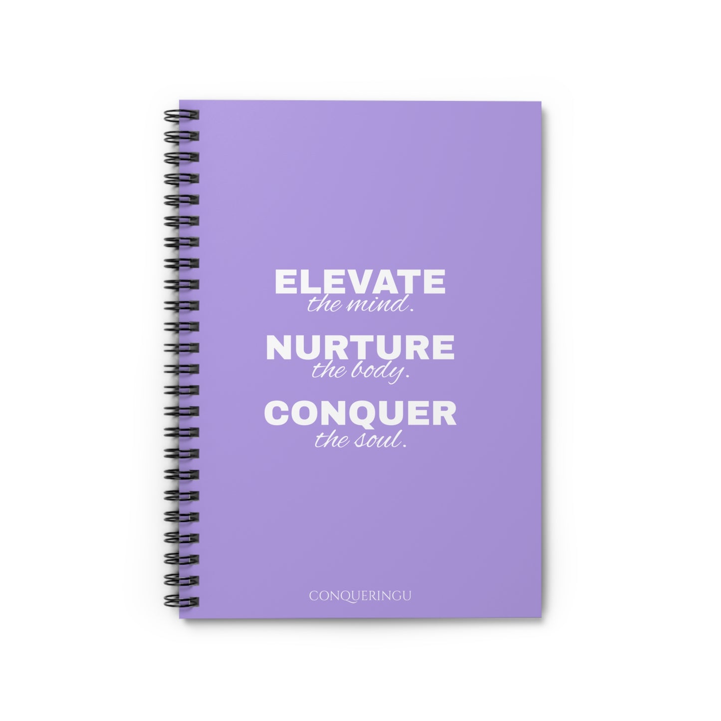 Empower. Nurture. Conquer Lavender Spiral Notebook - Ruled Line