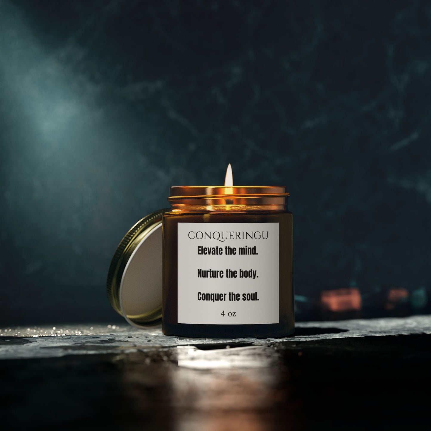 4 oz "Elevate, Nurture, Conquer" Slogan Candle