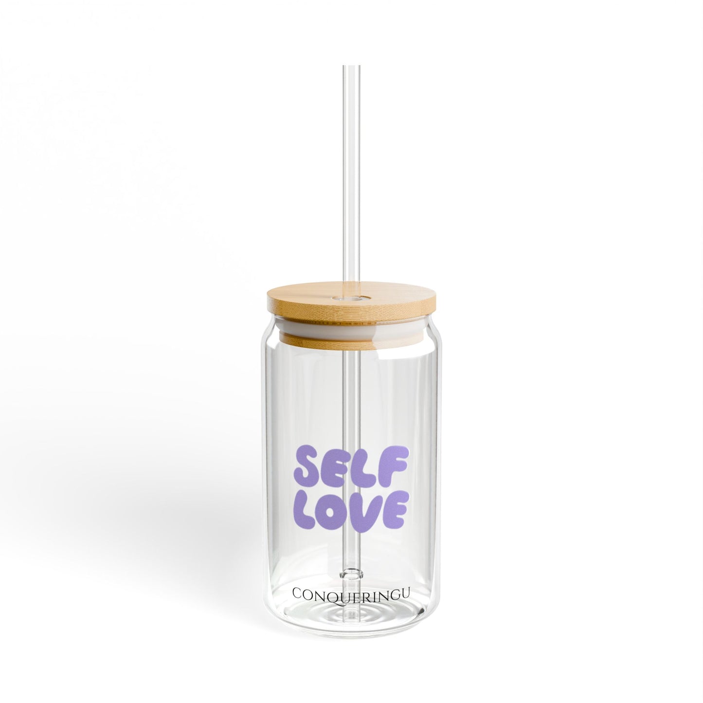 Self Love Lavender Sipper Glass, 16oz