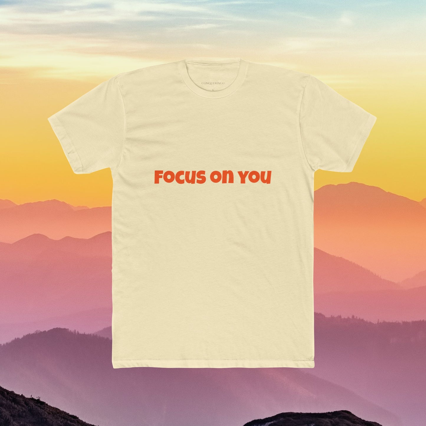 Men's Cotton Crew Tee "Focus On You"