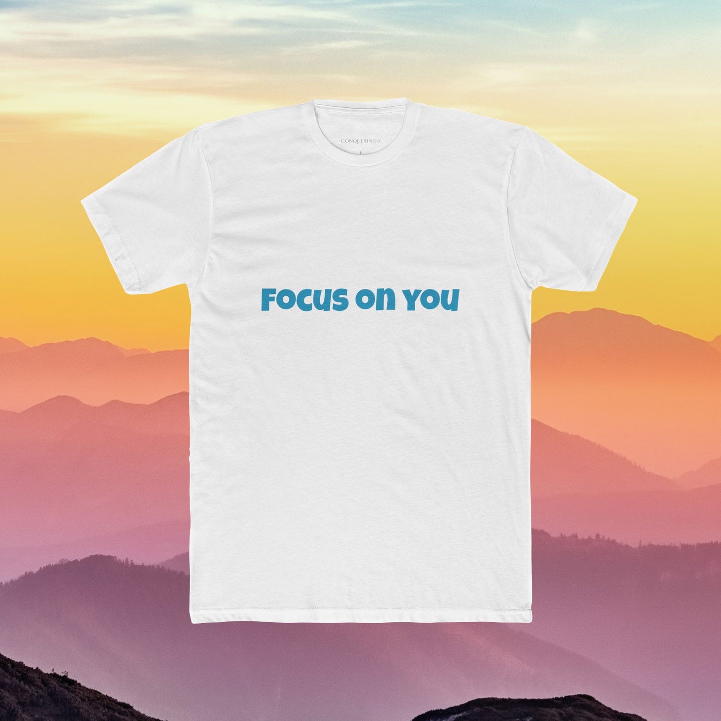 Men's Cotton Crew Tee "Focus On You"