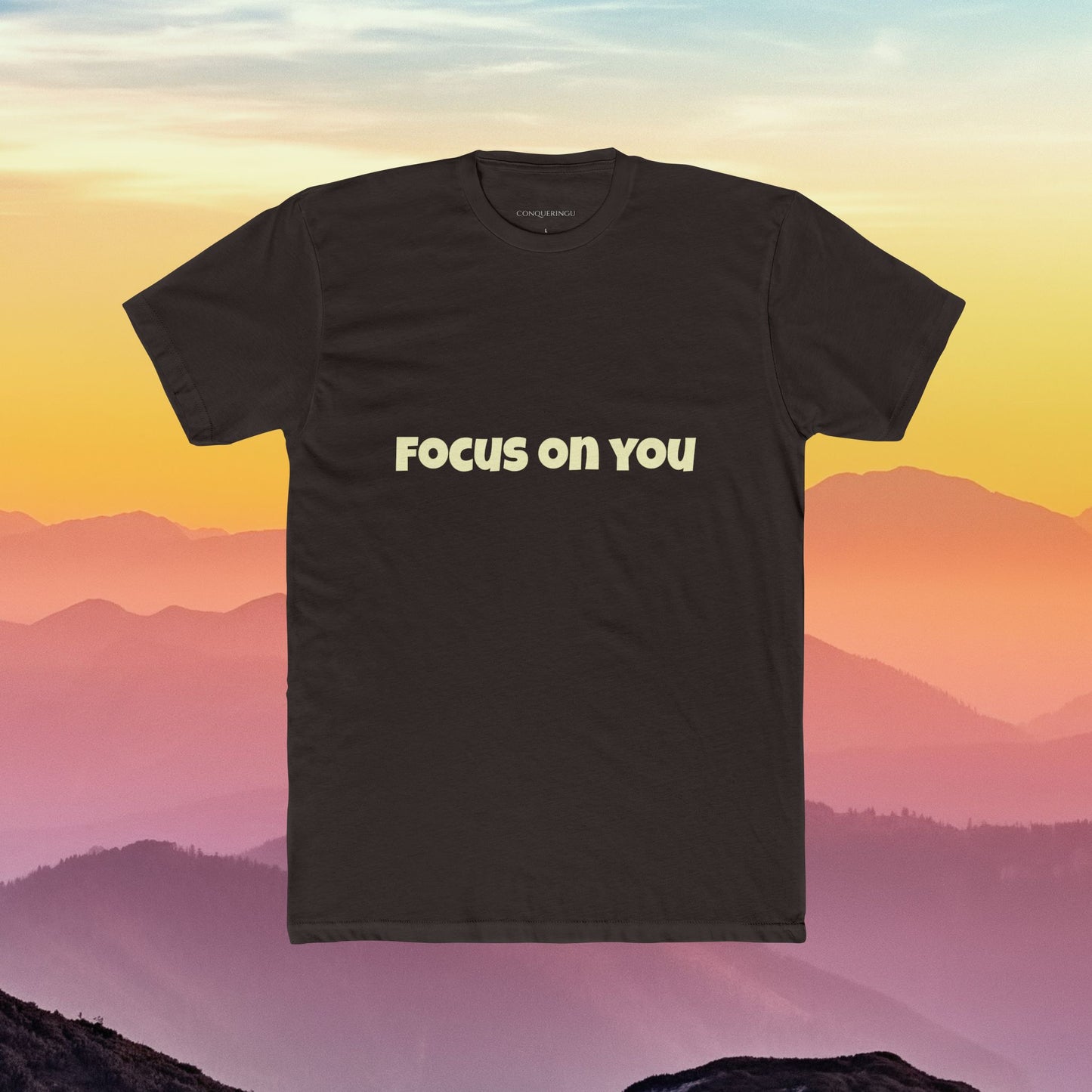 Men's Cotton Crew Tee "Focus On You"