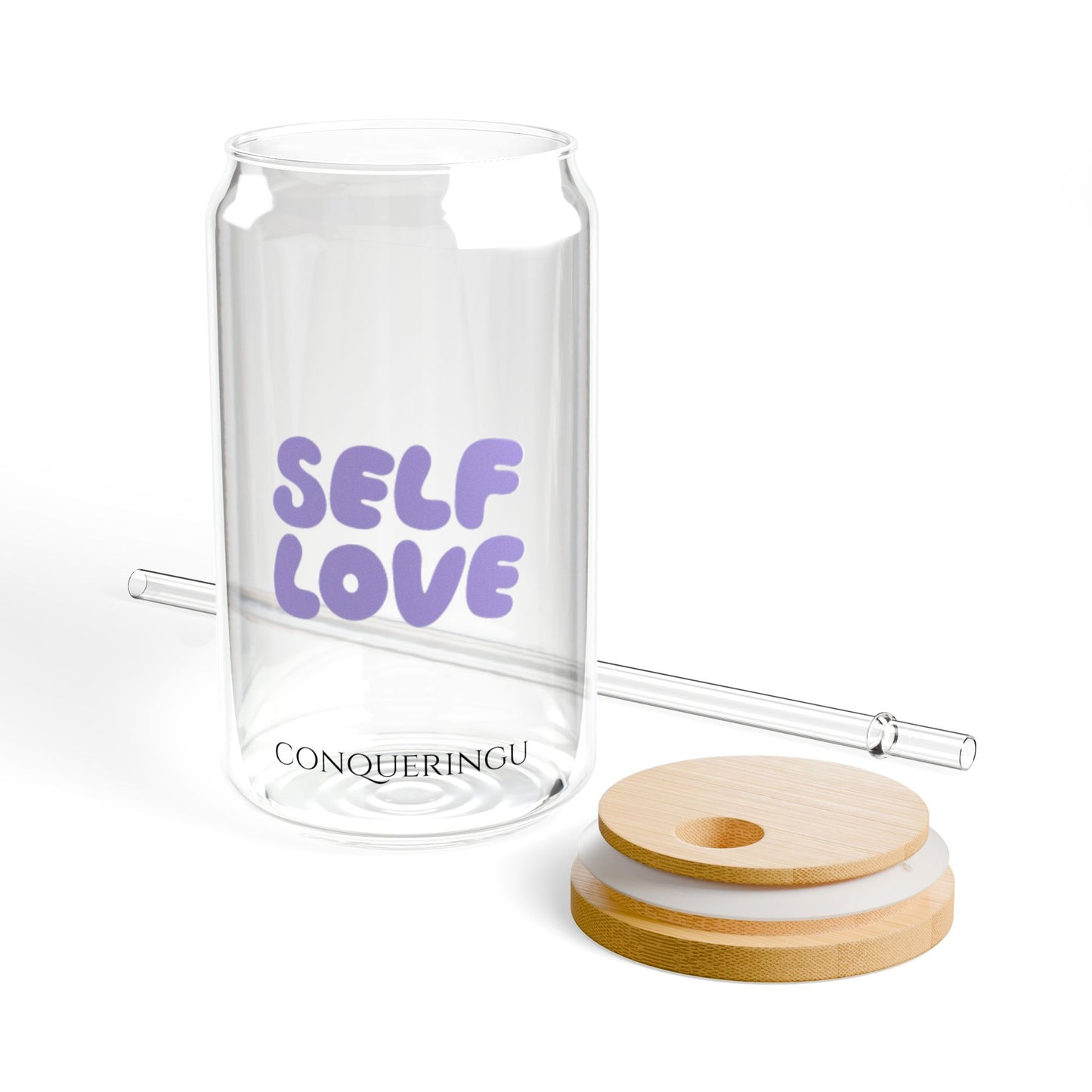 Self Love Lavender Sipper Glass, 16oz