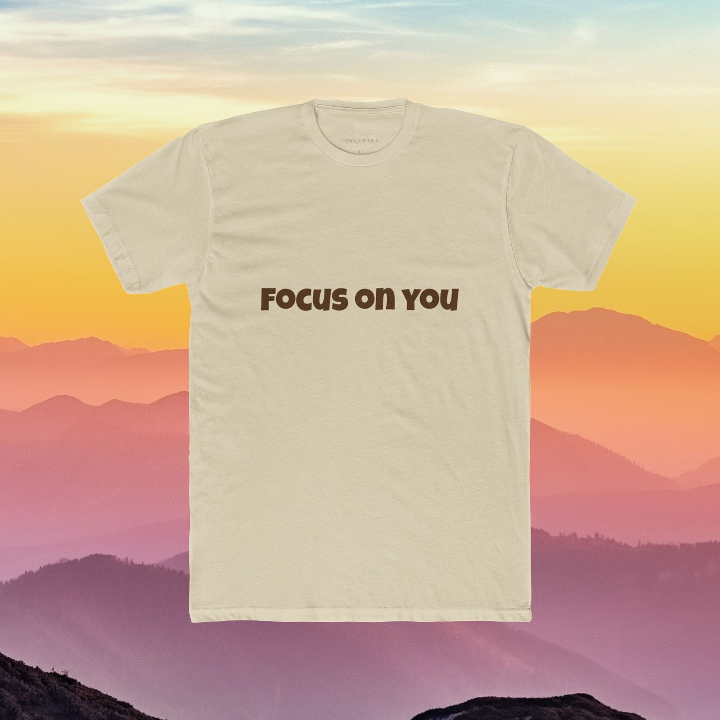 Men's Cotton Crew Tee "Focus On You"