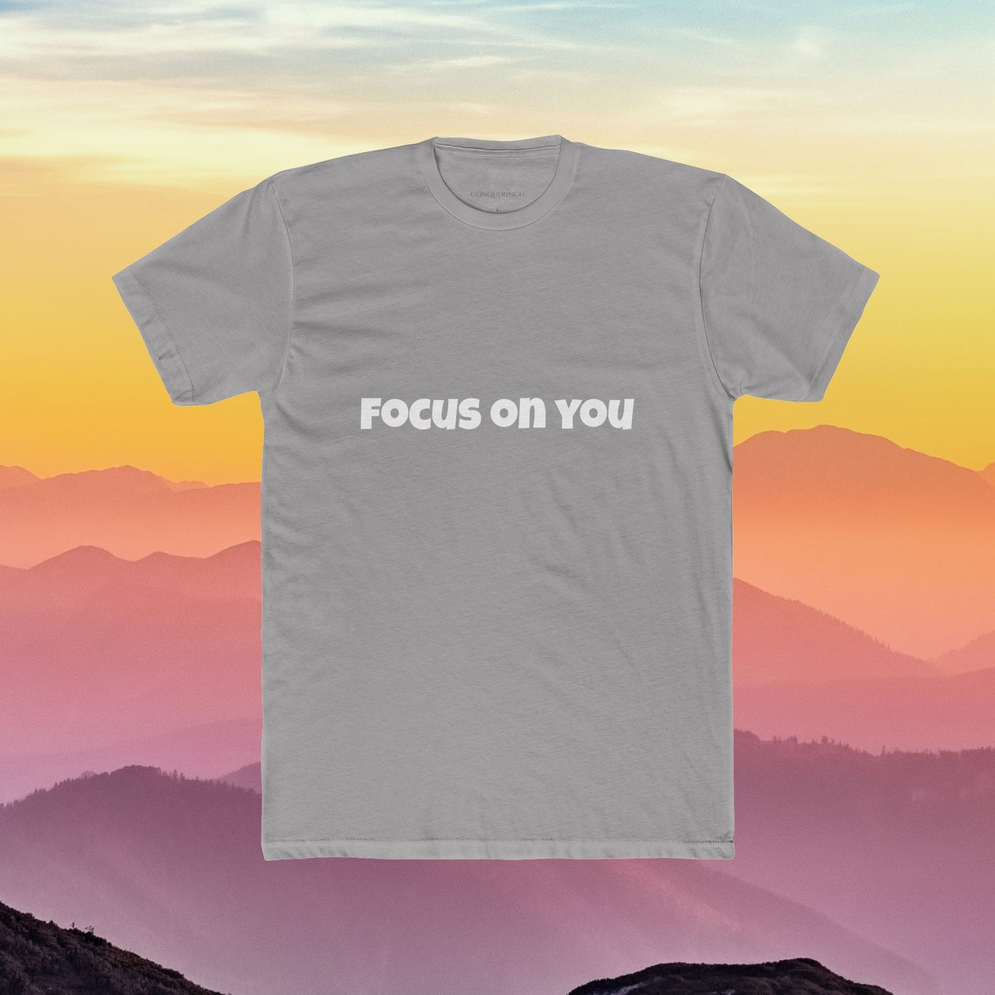 Men's Cotton Crew Tee "Focus On You"