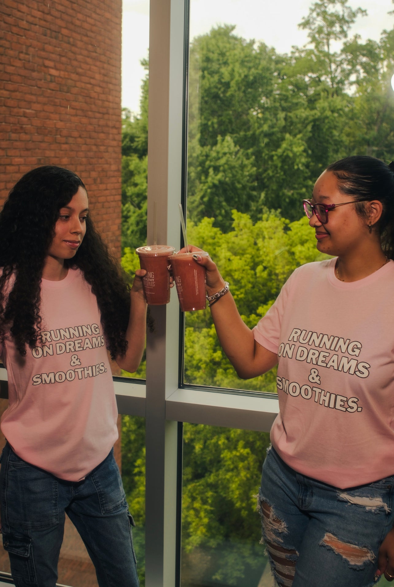 Unisex Jersey Short Sleeve Tee "Running On Dreams & Smoothies"