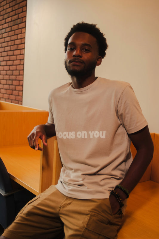 Men's Cotton Crew Tee "Focus On You"